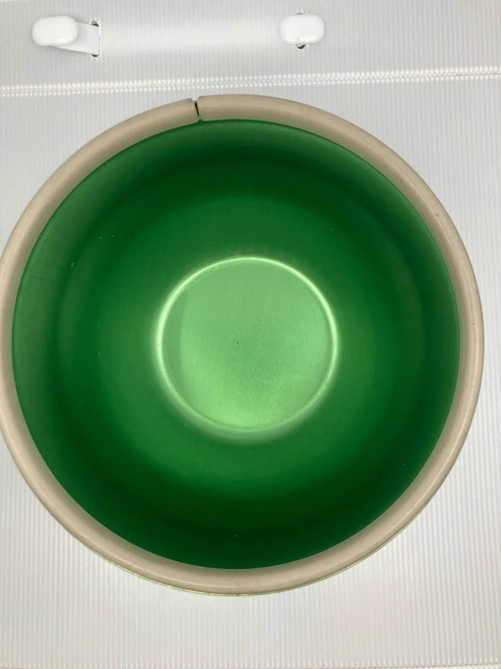 VINTAGE MCM GREEN ANODIZED APPLE ICE BUCKET COOKIE JAR